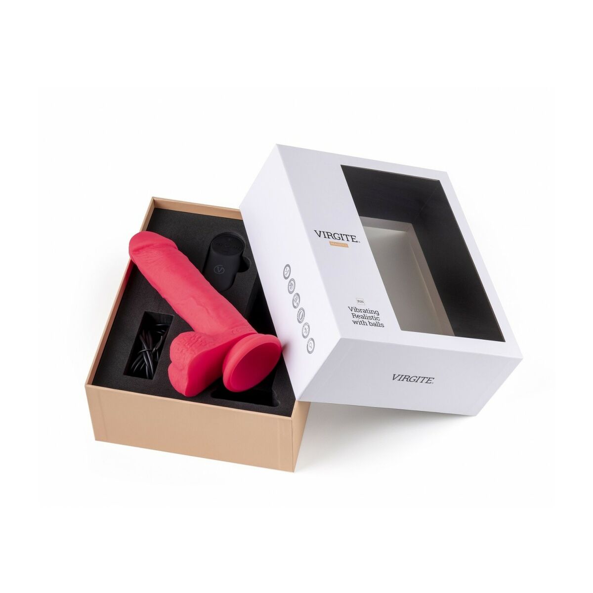 Vibromasseur réaliste Virgite Rose 16 cm